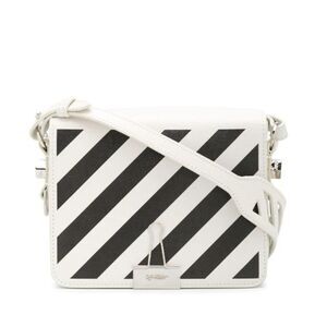 Off-White Women's Black & White Binder Clip Sling Hand bag clutch